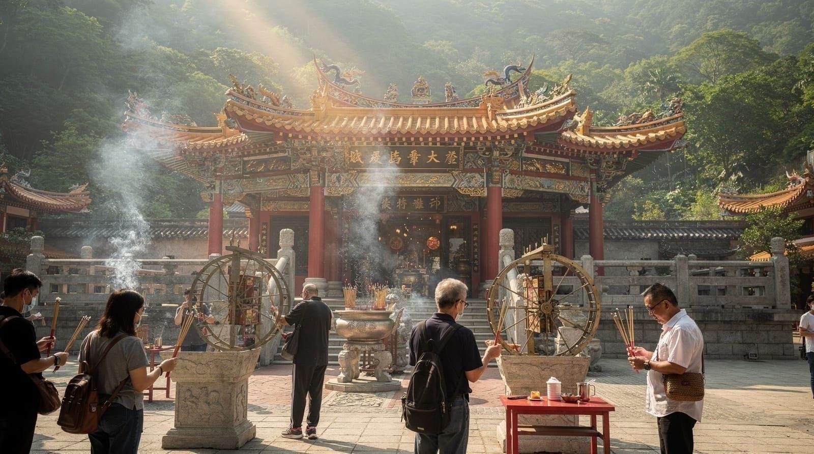 Sha Tin — Dez Mil Budas, Templo Che Kung e a Nova Cidade, Hong Kong and surroundings